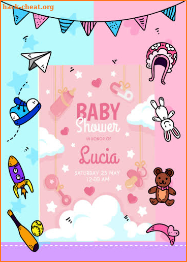 Baby shower invitations maker screenshot