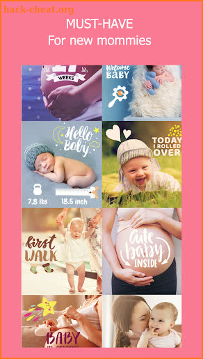 Baby Story Tracker Milestone Sticker Photo Editor screenshot