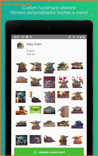 Baby Yoda Stickers screenshot