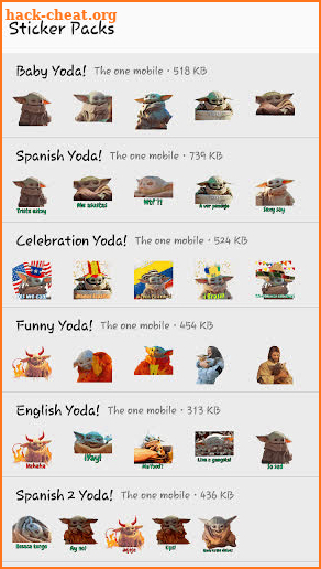 Baby Yoda stickers for Whatsapp screenshot