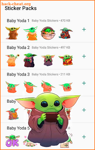 Baby Yoda Stickers for WhatsApp - WAStickerApps screenshot