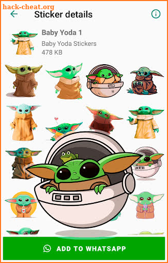 Baby Yoda Stickers for WhatsApp - WAStickerApps screenshot