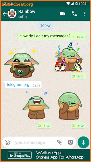 Baby Yoda Stickers 💖 WAStickerApps screenshot