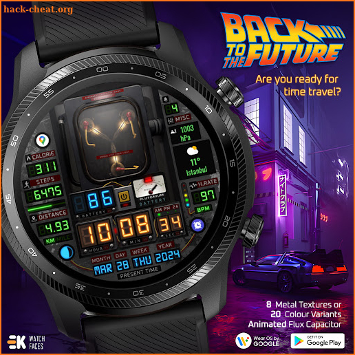 Back to the Future Watch Face screenshot