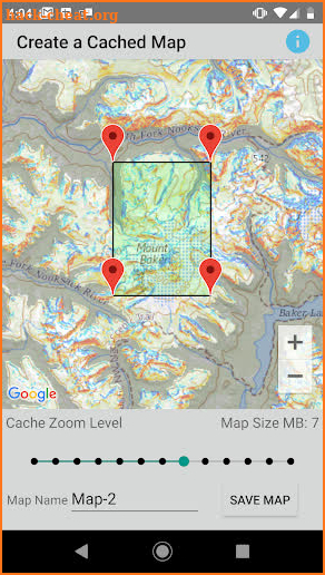 Backcountry Map screenshot