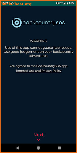 BackcountrySOS screenshot