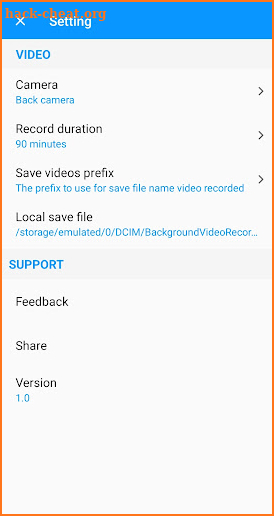 Background Video Recorder screenshot