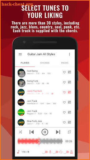 Backing Tracks Guitar Jam Play Music Scales Pro screenshot