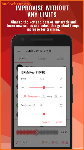 Backing Tracks Guitar Jam Play Music Scales Pro screenshot