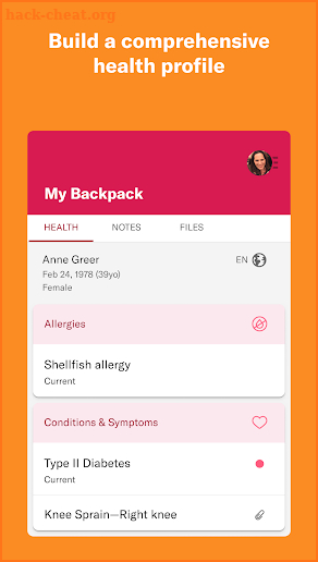 Backpack Health screenshot