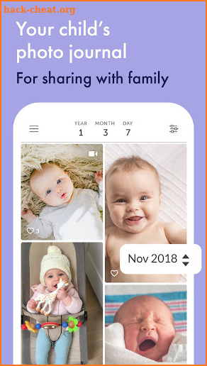 BackThen - Baby milestone & private photo album screenshot