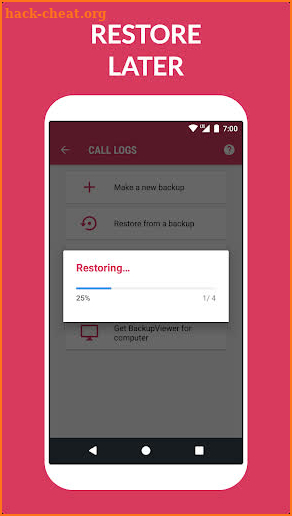 Backup: Messages, Call logs, Apps and More. screenshot