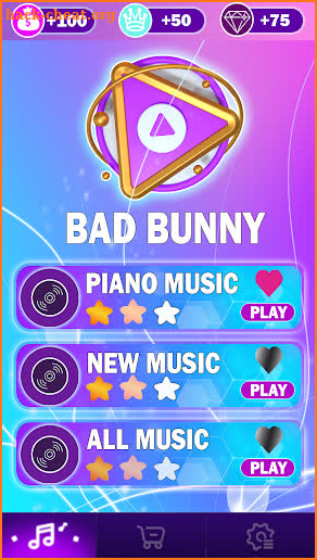 Bad Bunny Piano Tiles Game screenshot