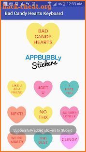 Bad Candy Hearts Keyboard Stickers for Gboard screenshot