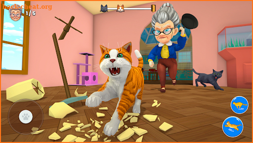 Bad Cat Simulator: Prank Gran screenshot