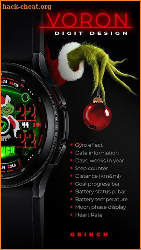 Bad Grinch Christmas WatchFace screenshot