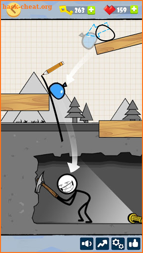 Bad Luck Stickman- Addictive draw line casual game screenshot