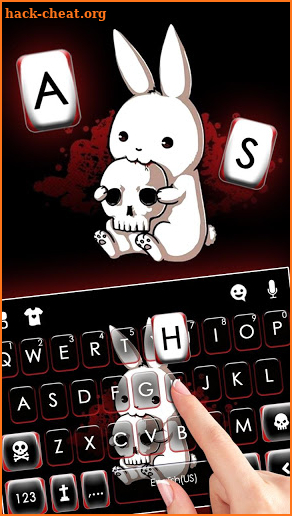 Bad Rabbit Skull Keyboard Theme screenshot