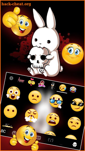Bad Rabbit Skull Keyboard Theme screenshot