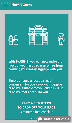 BAGBNB -  LUGGAGE STORAGE NETWORK screenshot