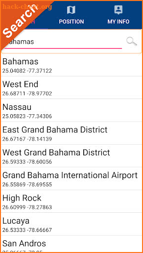 Bahamas GPS Map Navigator screenshot