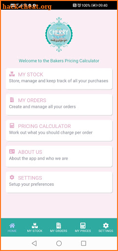 Bakers Pricing Calculator screenshot