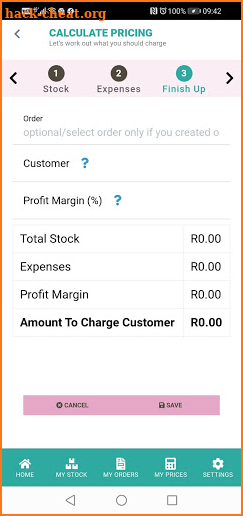 Bakers Pricing Calculator screenshot