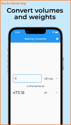 Baking and Cooking Converter screenshot
