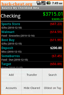 Balance My Checkbook Pro screenshot