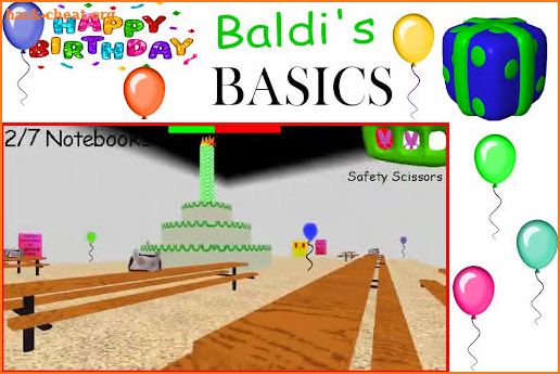 Baldi Birthday Basic Bash Party screenshot