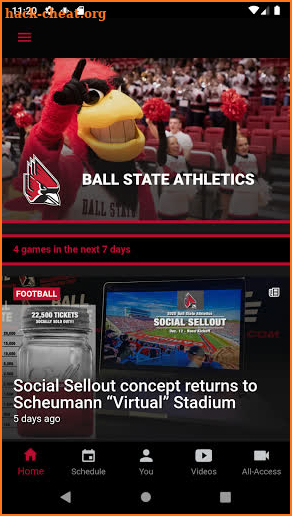 Ball State Athletics screenshot