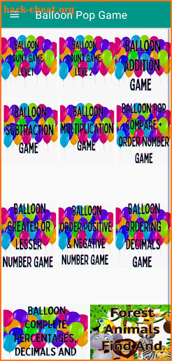 Balloon Pop Supper Maths Game screenshot