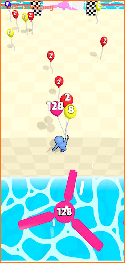 Balloon Race 2048 screenshot