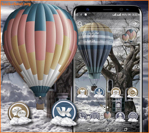 Balloon Tree Cloud Launcher Theme screenshot
