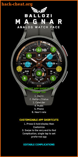 BALLOZI Magnar Watch Face screenshot