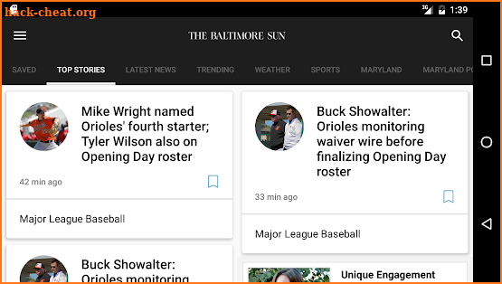 Baltimore Sun screenshot