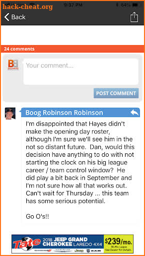 BaltimoreBaseball.com screenshot