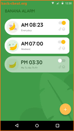 Banana Alarm - Free Alarm Clock screenshot