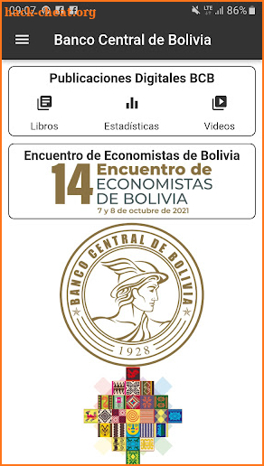 Banco Central de Bolivia screenshot