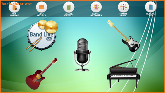 Band Live Rock (drum, bass, guitar, piano, mic) screenshot
