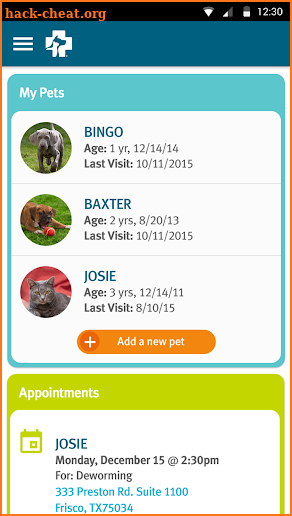 Banfield Pet Health Tracker screenshot