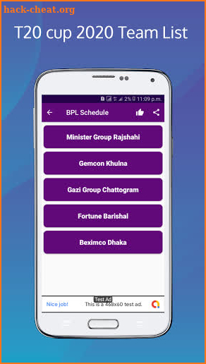 Bangabandhu T20 Cup 2020 ~ বঙ্গবন্ধু টি২০ কাপ ২০২০ screenshot