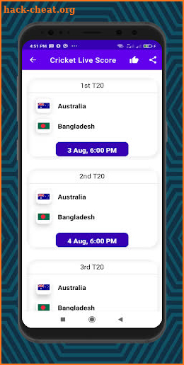 Bangladesh VS Australia T20 2021 : BAN vs AUS Live screenshot