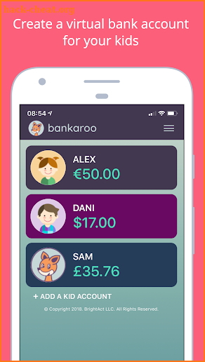 Bankaroo-virtual bank for kids screenshot