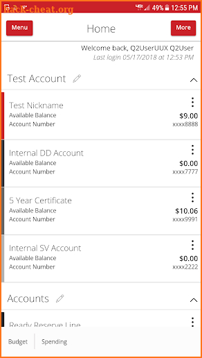BankFirstFed Mobile Banking screenshot