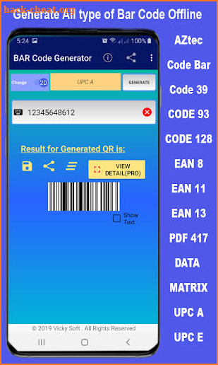 Bar Code Generator & Scanner Pro screenshot