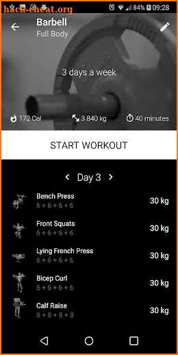 Barbell Home Workout screenshot