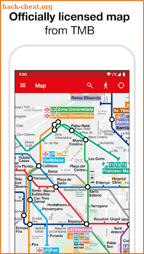Barcelona Metro - TMB map and route planner screenshot