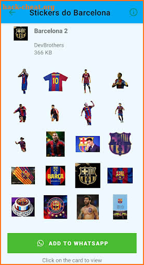 Barcelona stickers screenshot