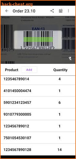 Barcode counter - Free inventory barcode scanner screenshot